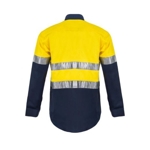 Picture of WORKCRAFT LIGHTWEIGHT VENTED COTTON SHIRT-LS WITH CSR TAPE with GCI Solution Logo